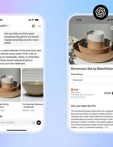 Marketingstrategie in een AI-gedreven wereld visueel weergegeven in ChatGPT