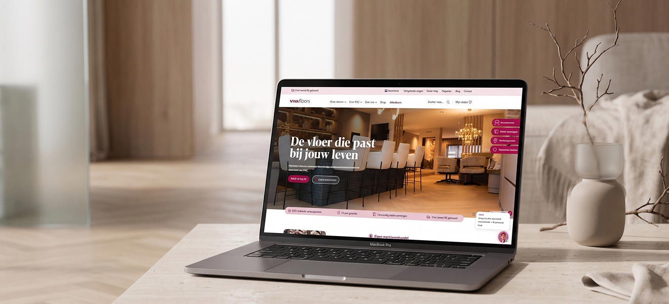 Case Vivafloors website in macbook